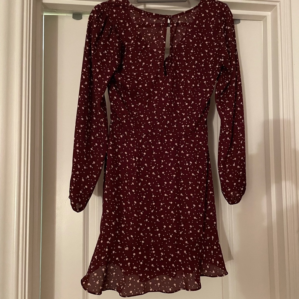 Abercrombie & Fitch Long Sleeve Floral Wrap Dress
